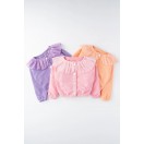 Julia Kız Bebek Yakası Simli Tüllü Fisto Pamuklu İkili Takım